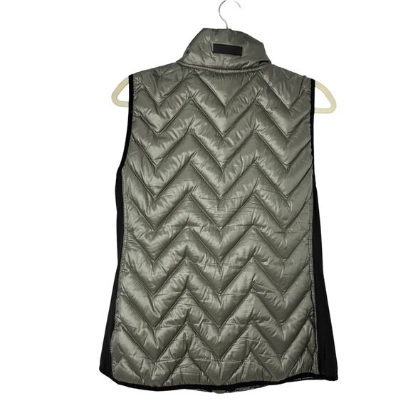 Calvin Klein Performance Puffer Vest Women L Green Premium Down Filling Pockets - Picture 2 of 8